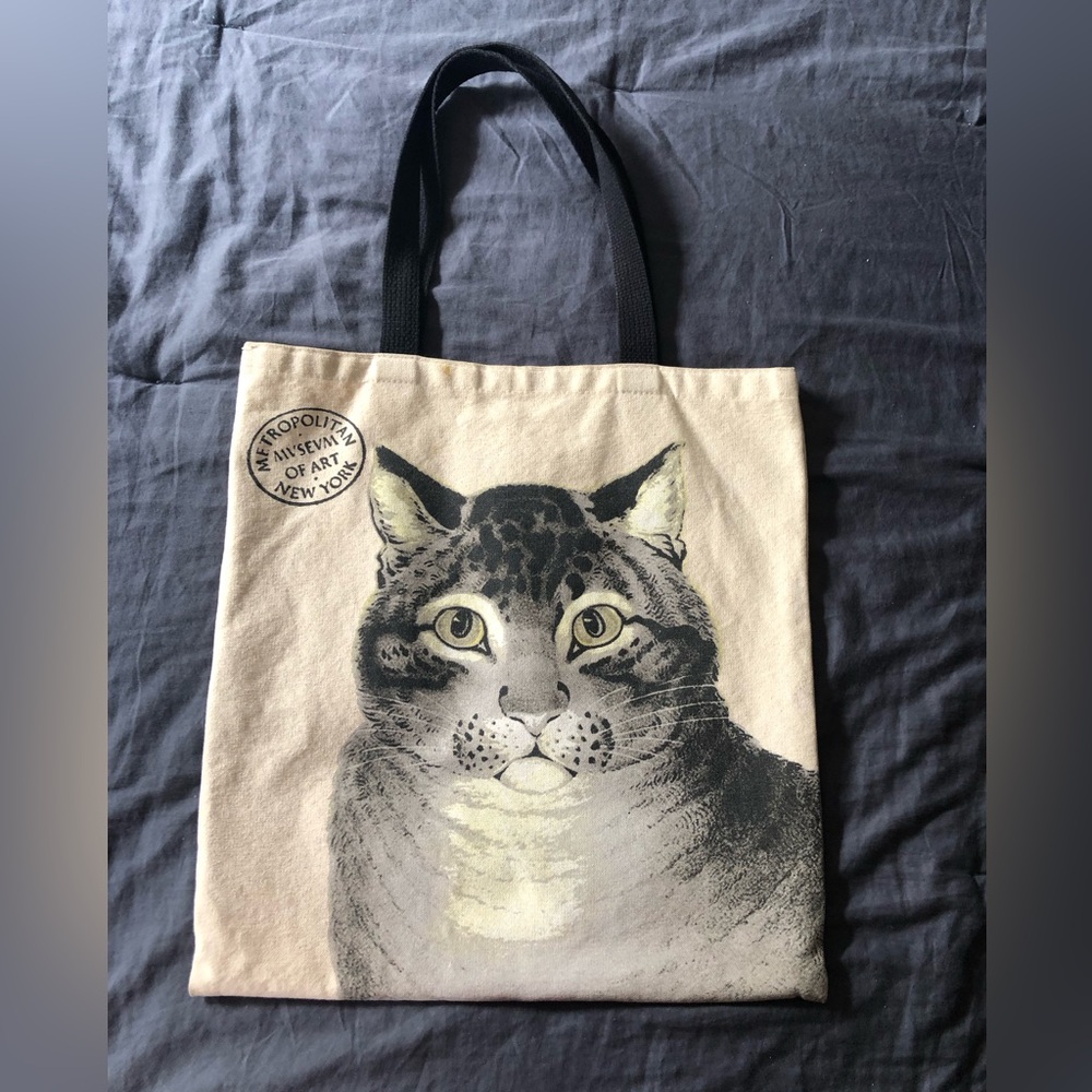 MET museum cat tote bag